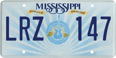 MS license plate LRZ147
