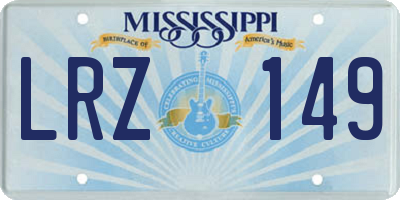 MS license plate LRZ149