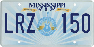 MS license plate LRZ150