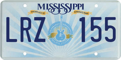 MS license plate LRZ155