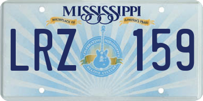MS license plate LRZ159