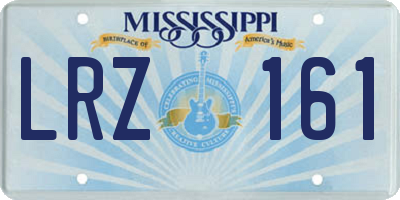 MS license plate LRZ161