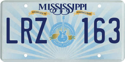 MS license plate LRZ163
