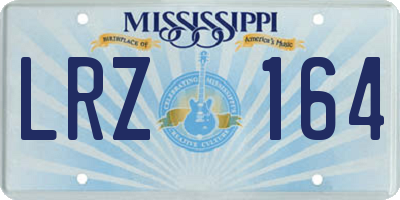 MS license plate LRZ164