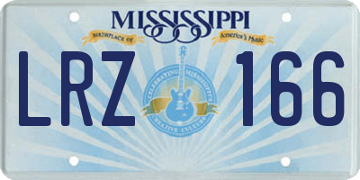 MS license plate LRZ166