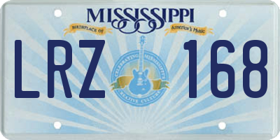 MS license plate LRZ168