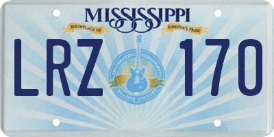 MS license plate LRZ170