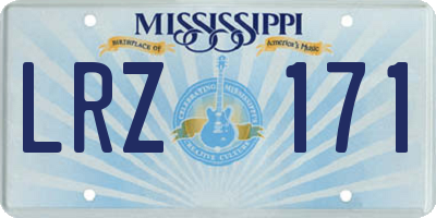 MS license plate LRZ171