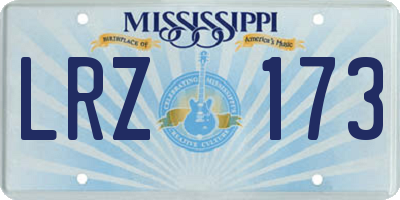 MS license plate LRZ173