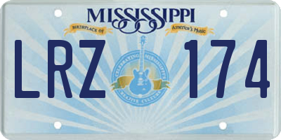 MS license plate LRZ174