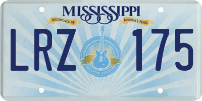 MS license plate LRZ175