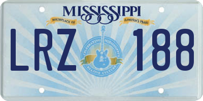 MS license plate LRZ188