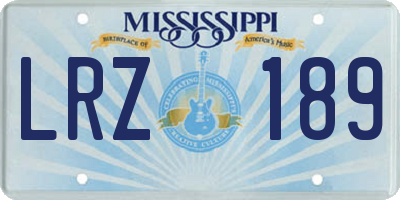 MS license plate LRZ189