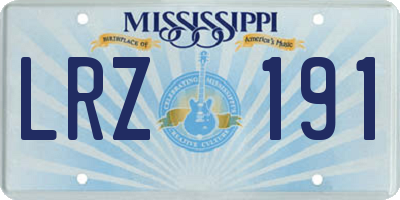 MS license plate LRZ191