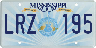 MS license plate LRZ195