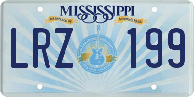 MS license plate LRZ199