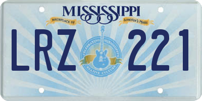 MS license plate LRZ221