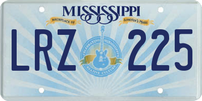MS license plate LRZ225