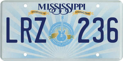 MS license plate LRZ236