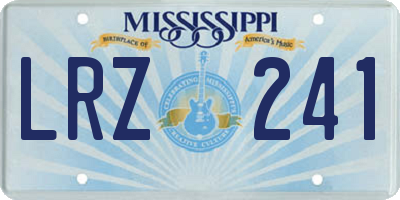 MS license plate LRZ241