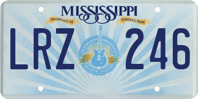 MS license plate LRZ246