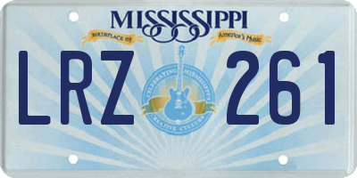 MS license plate LRZ261
