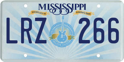 MS license plate LRZ266