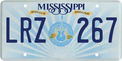 MS license plate LRZ267