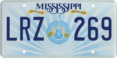 MS license plate LRZ269