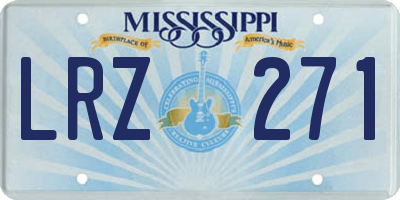 MS license plate LRZ271
