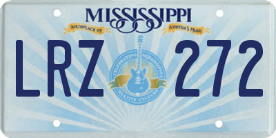 MS license plate LRZ272