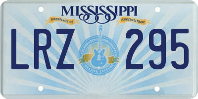 MS license plate LRZ295