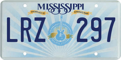 MS license plate LRZ297