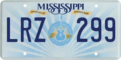 MS license plate LRZ299