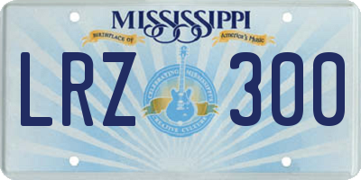 MS license plate LRZ300