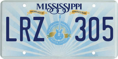MS license plate LRZ305