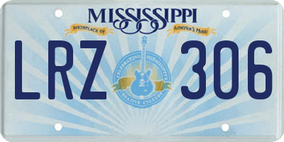 MS license plate LRZ306