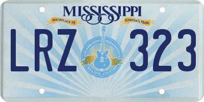 MS license plate LRZ323