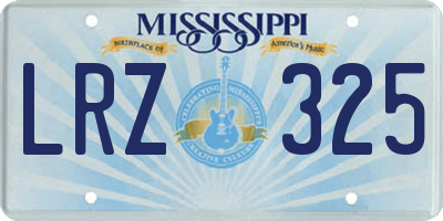 MS license plate LRZ325