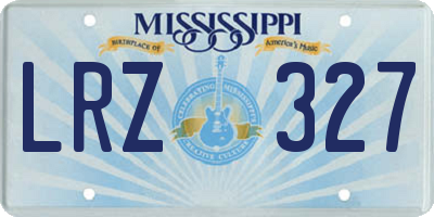 MS license plate LRZ327