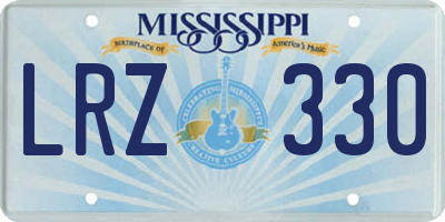 MS license plate LRZ330