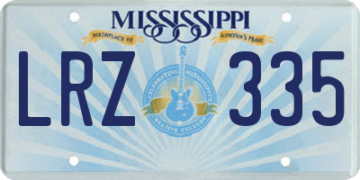 MS license plate LRZ335