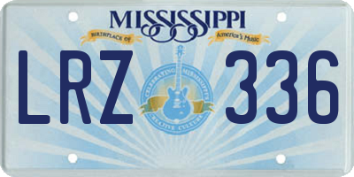 MS license plate LRZ336