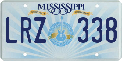 MS license plate LRZ338
