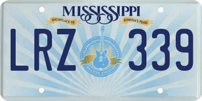 MS license plate LRZ339