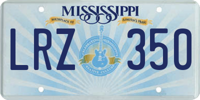 MS license plate LRZ350