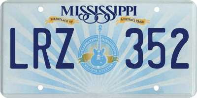 MS license plate LRZ352