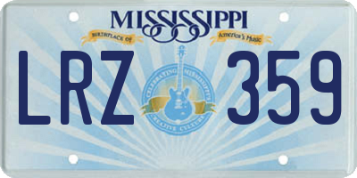 MS license plate LRZ359
