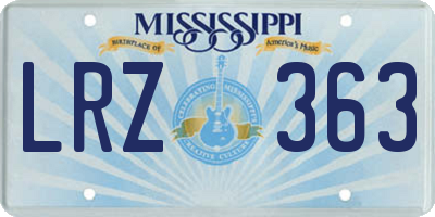 MS license plate LRZ363