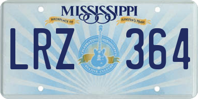 MS license plate LRZ364